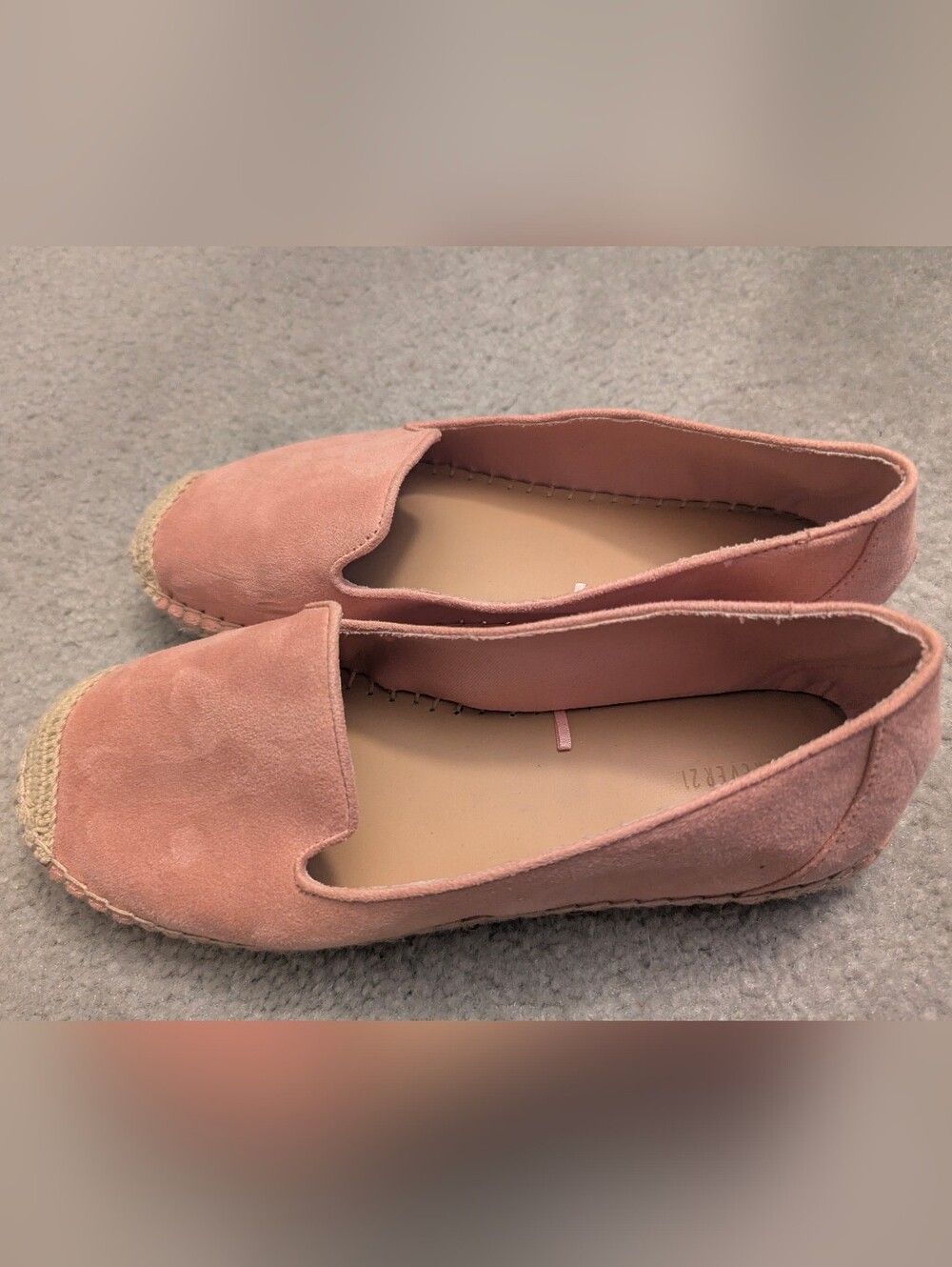 Suede Pink Espadrille Loafers - Women (8)